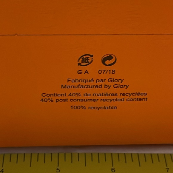 Hermes paper bag empty used orange 11.5x11.5 - Picture 3 of 3